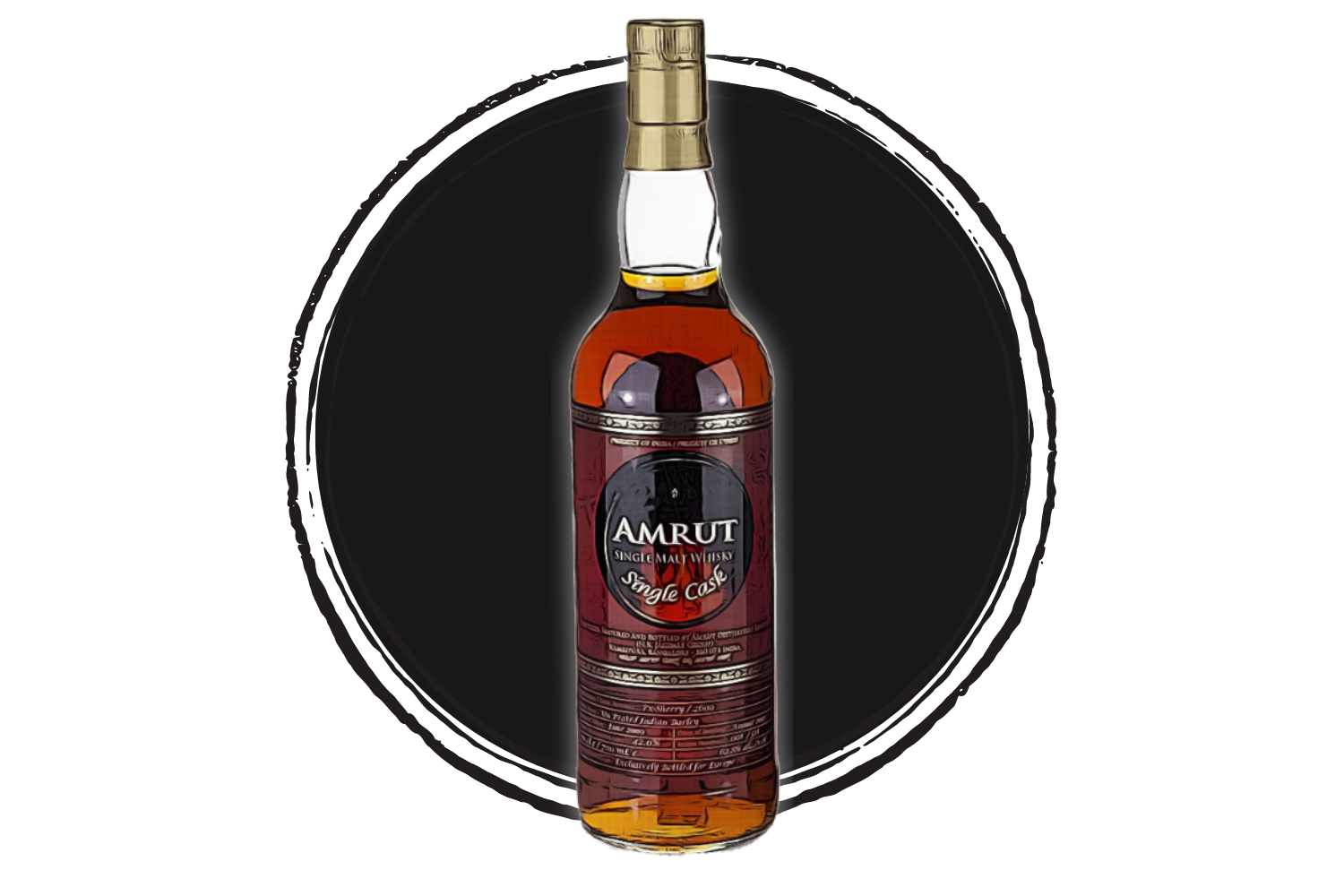 Amrut Single Malt Whisky bottle