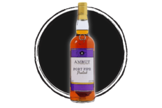 Bottle of Ambut peated port pipe whisky.