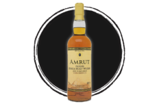 Amrut Indian Single Malt Whisky bottle.