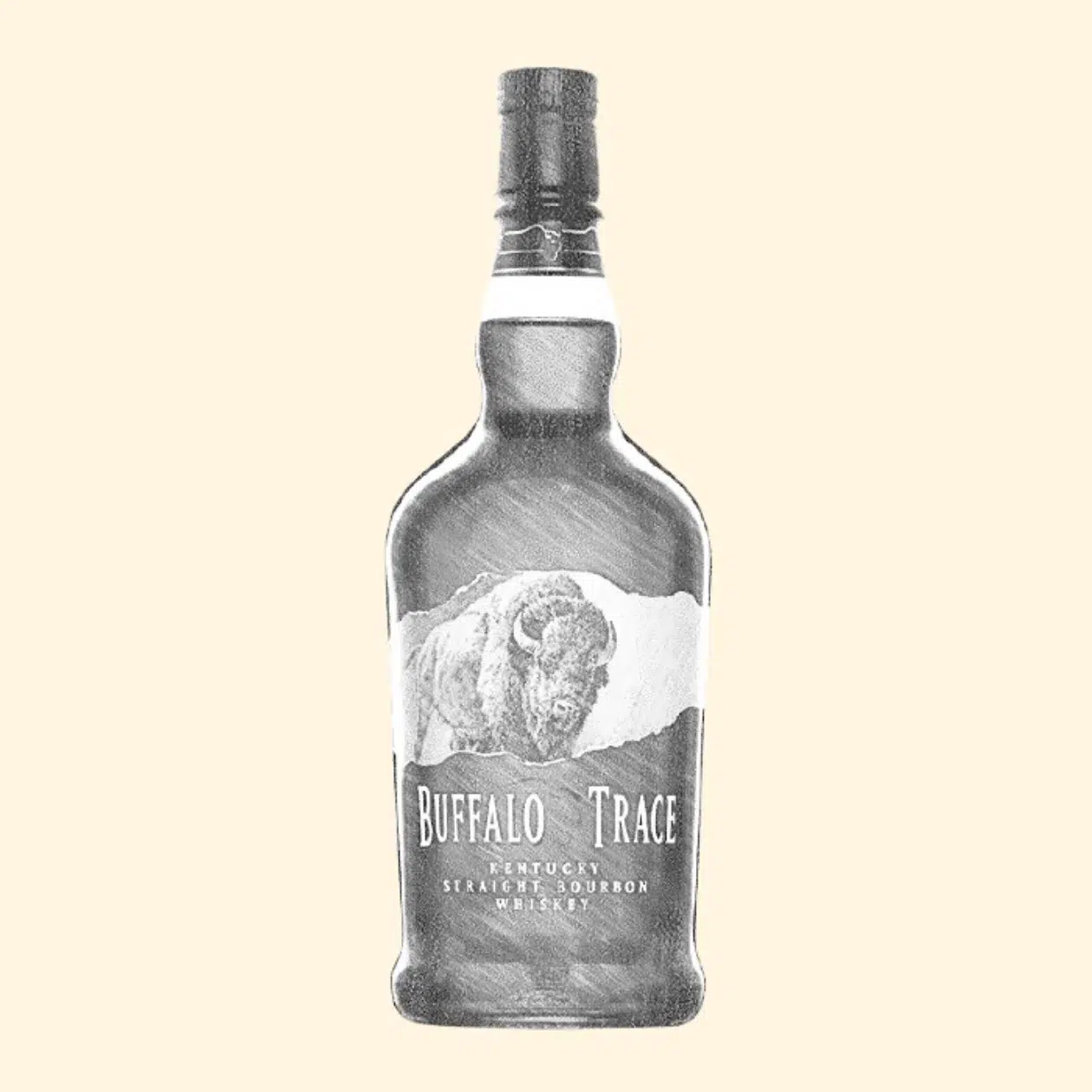 Buffalo Trace Kentucky Bourbon bottle illustration