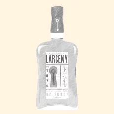 Larceny bourbon whiskey bottle illustration