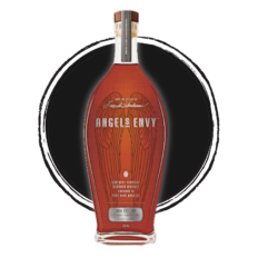 Angels Envy bourbon whiskey bottle with logo