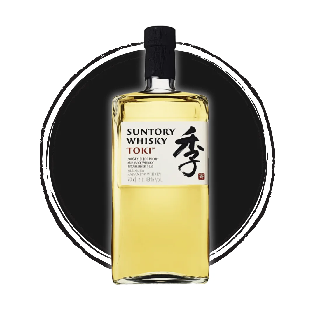 Suntory Toki Japanese whisky bottle.