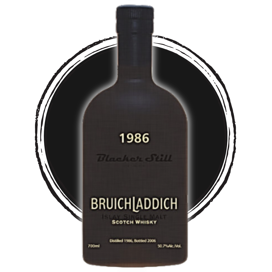 1986 Bruichladdich Scotch whisky bottle