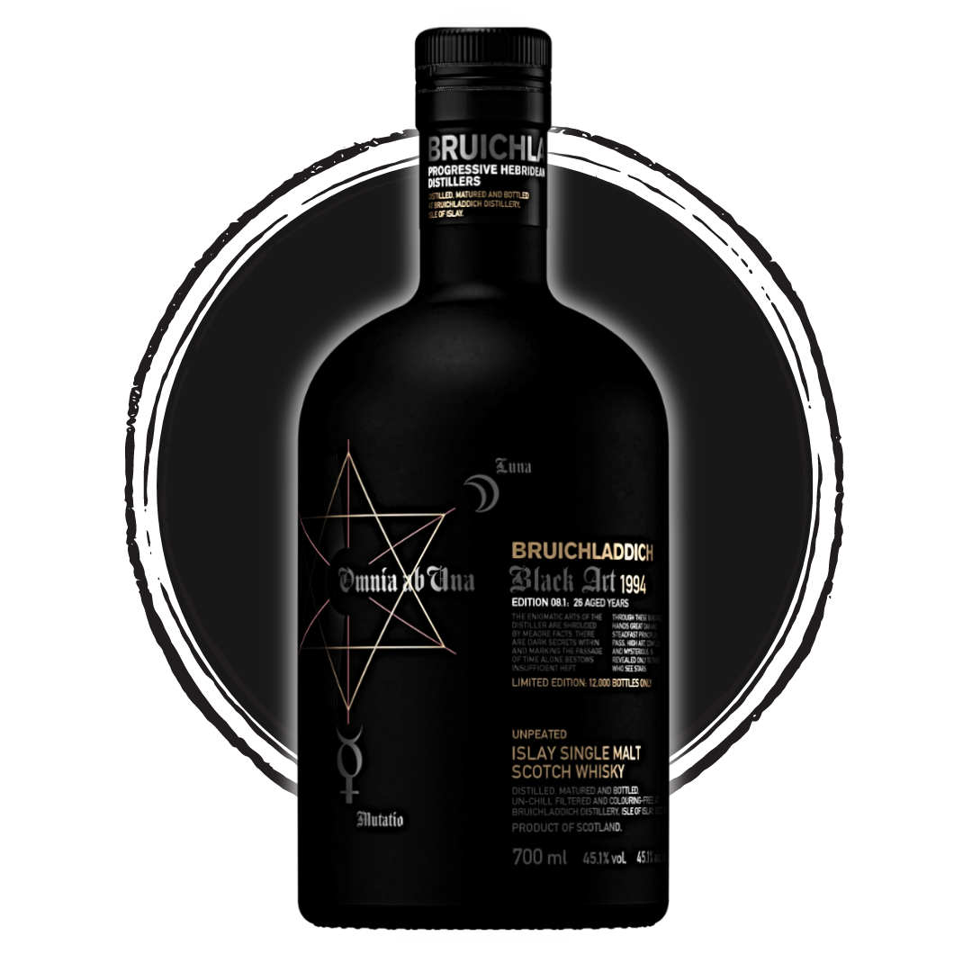 Bruichladdich Black Art whisky bottle.