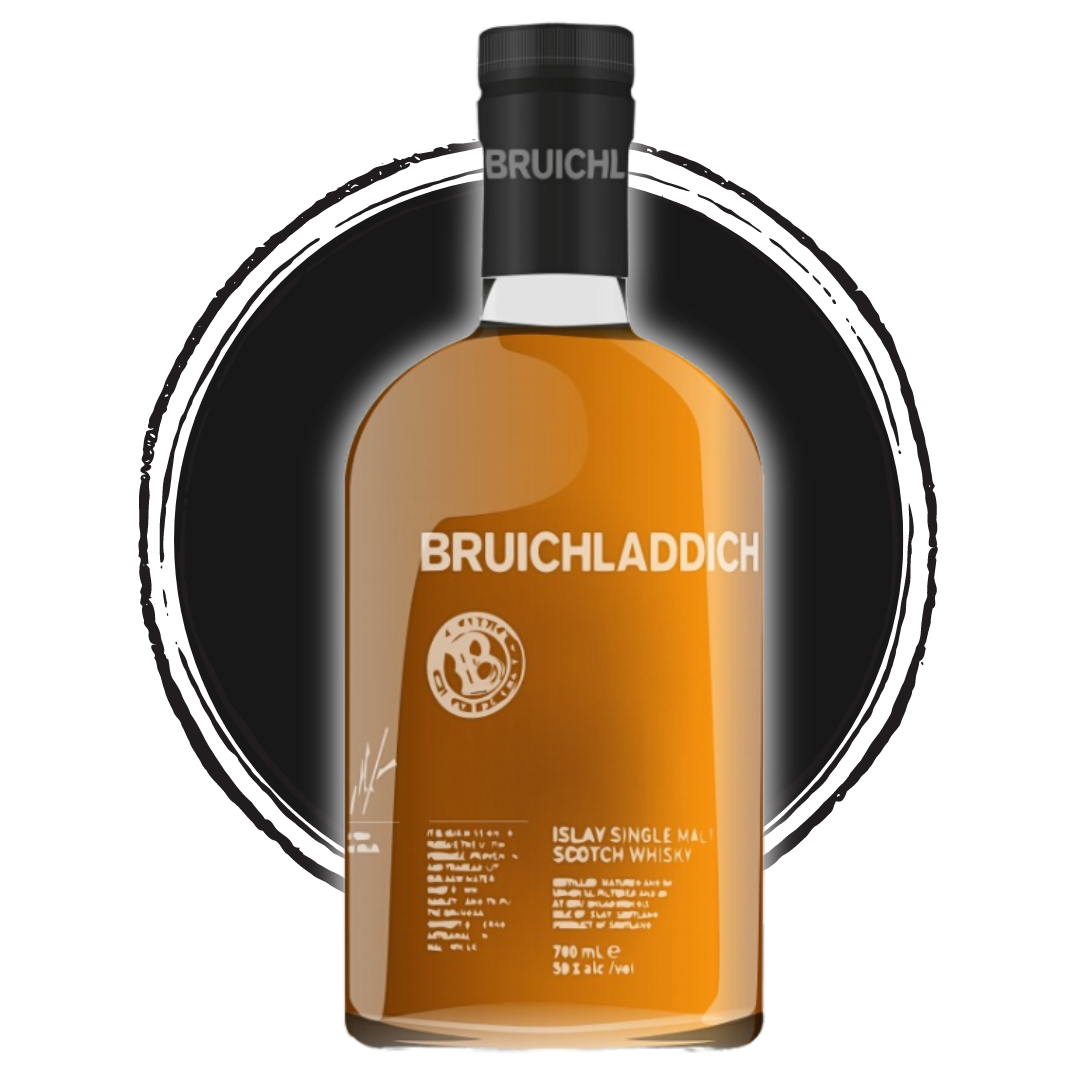 Bruichladdich bottle, Islay single malt Scotch whisky.