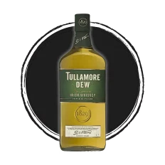 Bottle of Tullamore Dew Irish Whiskey.