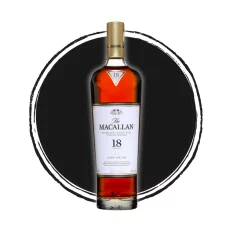 Macallan 18 bottle on dark background