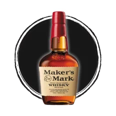 Maker's Mark Bourbon Bottle with red wax seal.