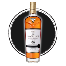 The Macallan 25-year-old Scotch whisky bottle