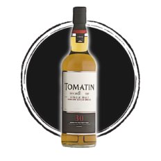 Tomatin 30-year-old single malt whisky bottle