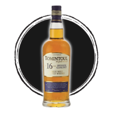 Tomintoul 16-year Speyside Glenlivet whisky bottle