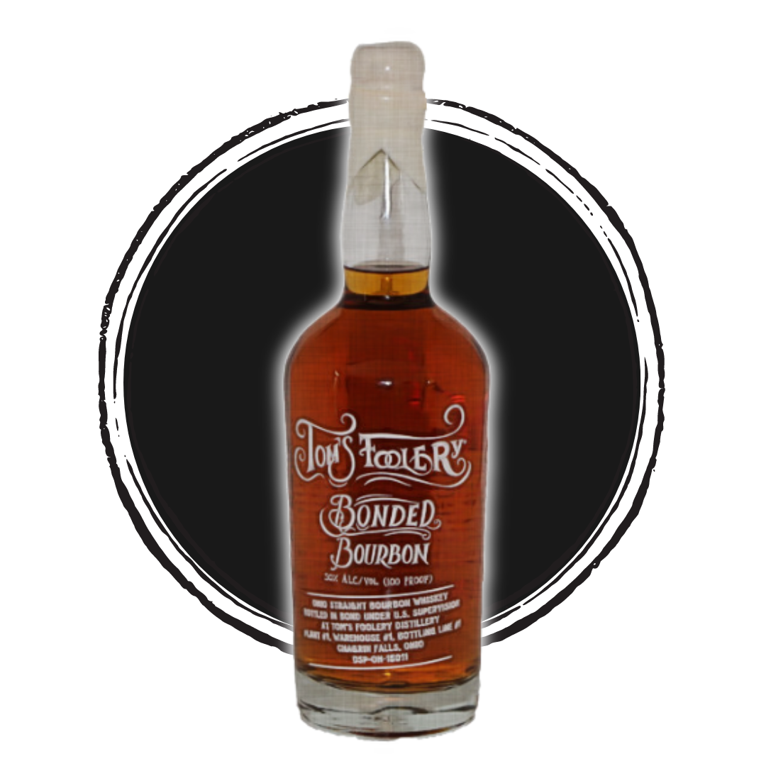 Bottle of Tom's Foolery Bonded Bourbon