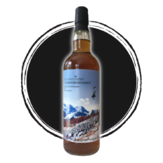 Whisky bottle with scenic label design