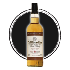 Tullibardine scotch whisky bottle, aged oak edition.