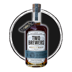 Two Brewers Single Malt Whisky bottle.