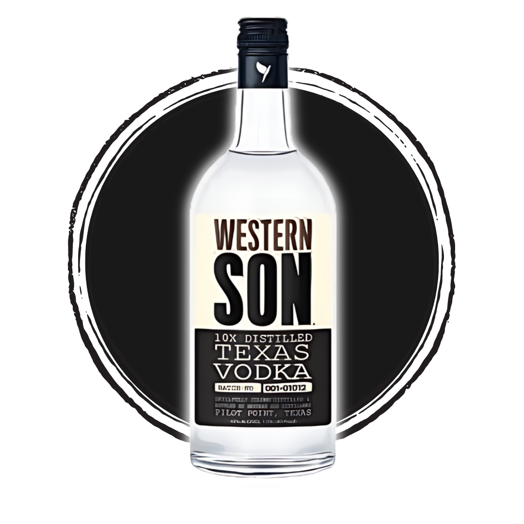 Western Son Texas Vodka bottle, 10x distilled