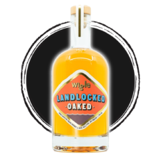 Wigle Landlocked Oaked honey spirit bottle