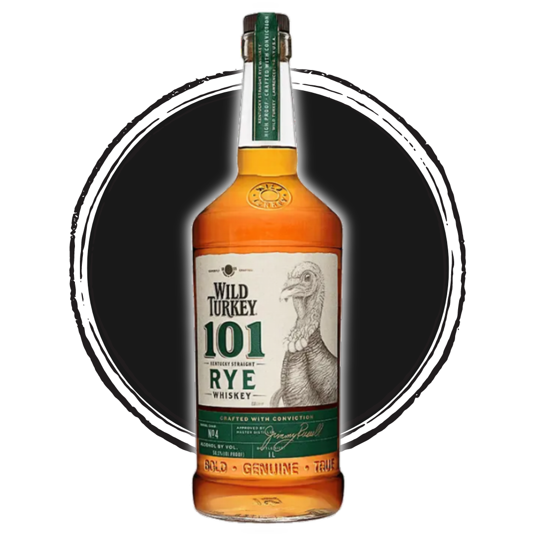 Wild Turkey 101 Rye Whiskey bottle