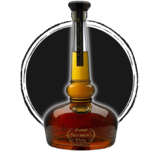 Whiskey bottle with dark background