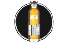 Ailsa Bay single malt Scotch whisky bottle.