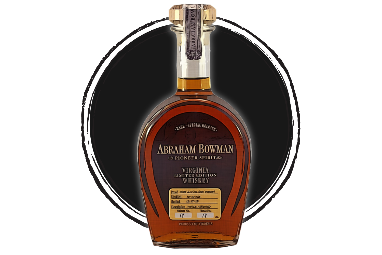 Abraham Bowman Virginia whiskey bottle