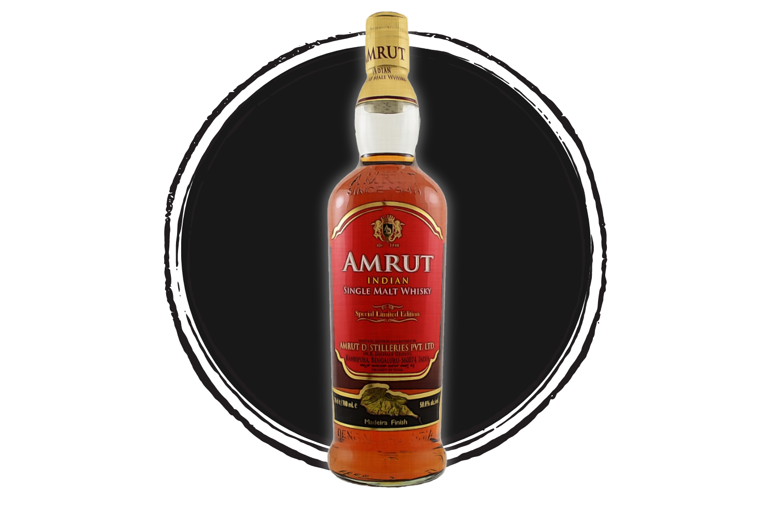 Amrut Indian Single Malt Whisky Bottle
