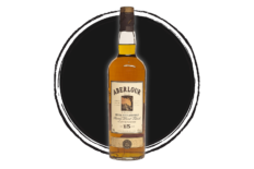 Aberlour 15-year-old single malt Scotch whisky bottle.