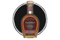 Isaac Bowman port barrel finished bourbon whiskey bottle.