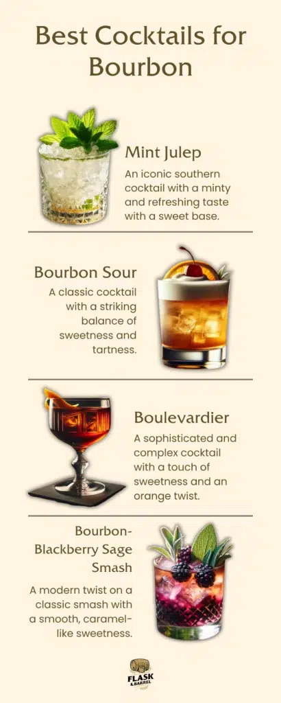 Top Bourbon Cocktails: Mint Julep, Sour, Boulevardier, Smash