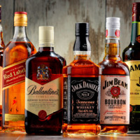 whiskey bottles