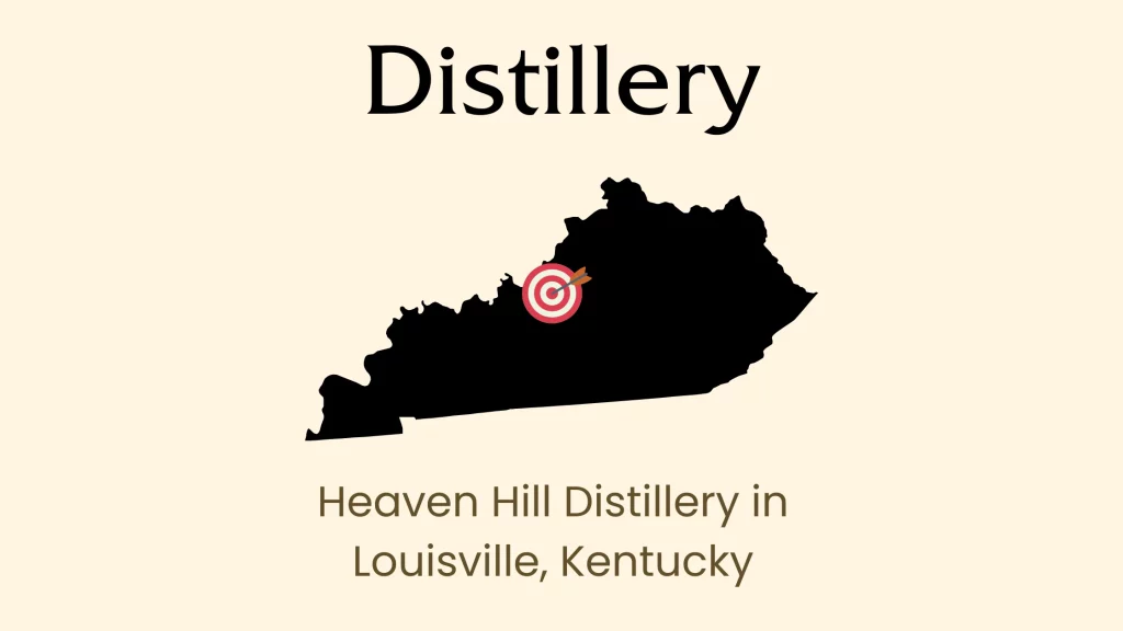 Heaven Hill Distillery location map in Louisville, Kentucky.