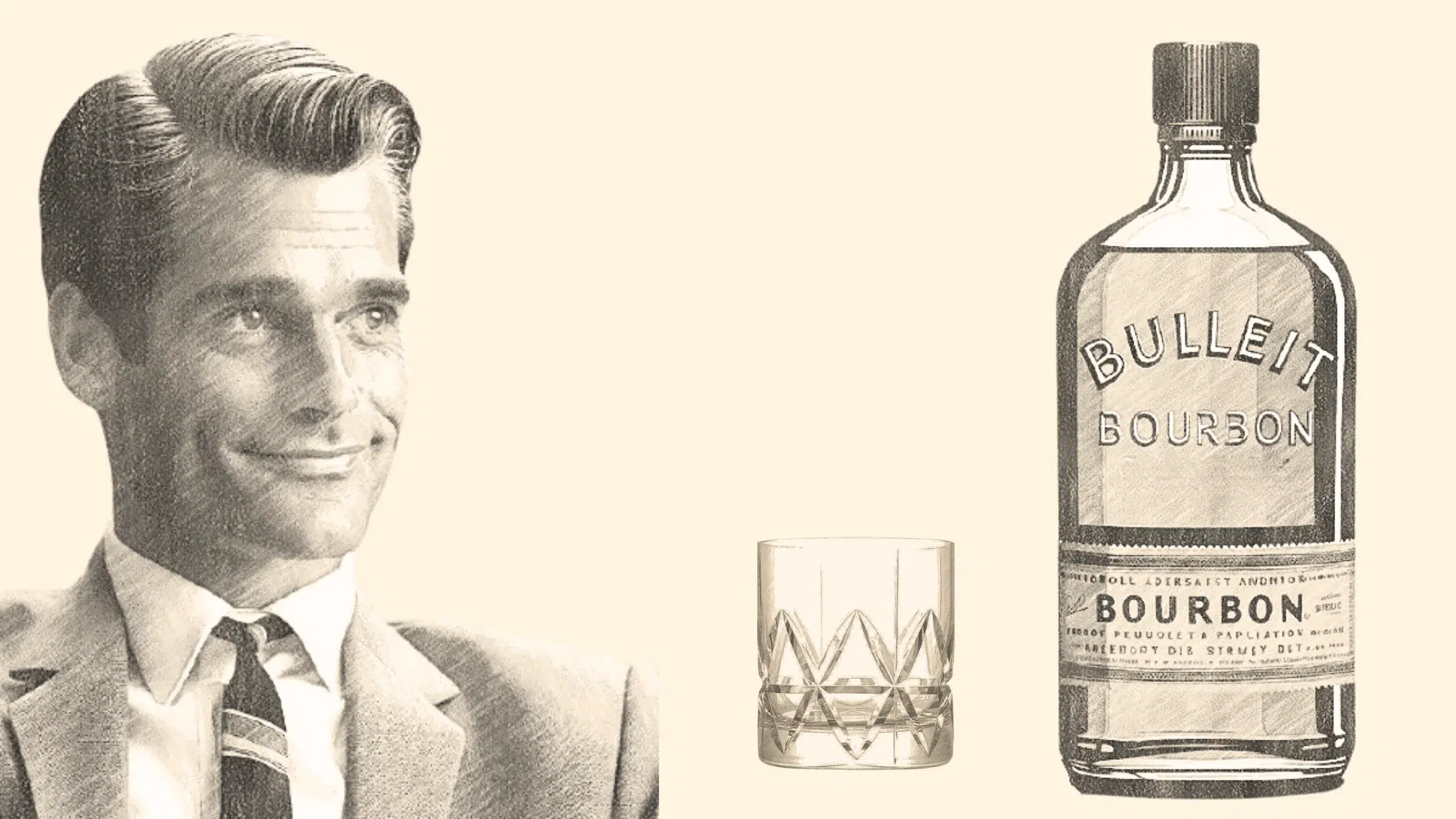 Man admiring bottle of Bulleit Bourbon