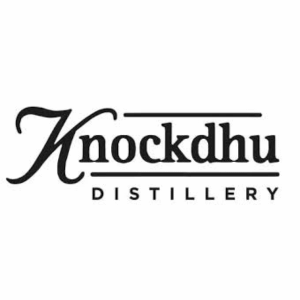 Knockdhu Distillery logo in black and white.