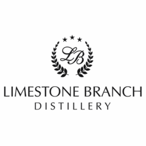 Limestone Branch Distillery logo with laurel and stars.