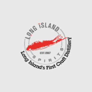 Long Island Spirits Distillery logo with red swoosh.