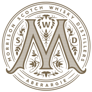 Embossed logo of Morrison Scotch Whisky Distillers Aberargie.