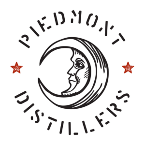 Piedmont Distillers logo with moon and stars.