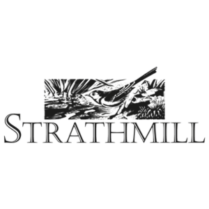 Strathmill logo with stork in reeds illustration.