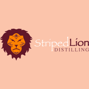 Striped Lion Distilling logo with stylized lion icon.