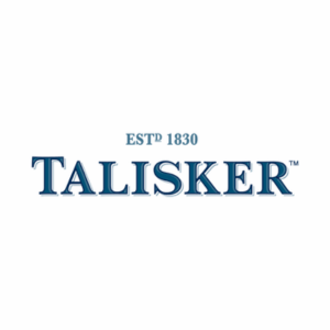 Talisker logo, established 1830, trademarked whisky brand.