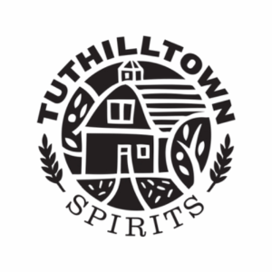 Tuthilltown Spirits logo with barn and wheat graphics.