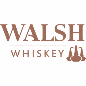 Walsh Whiskey logo with two rabbit silhouettes.
