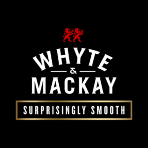 Whyte & Mackay whisky logo with slogan.