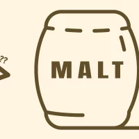 Confused person beside a malt sack