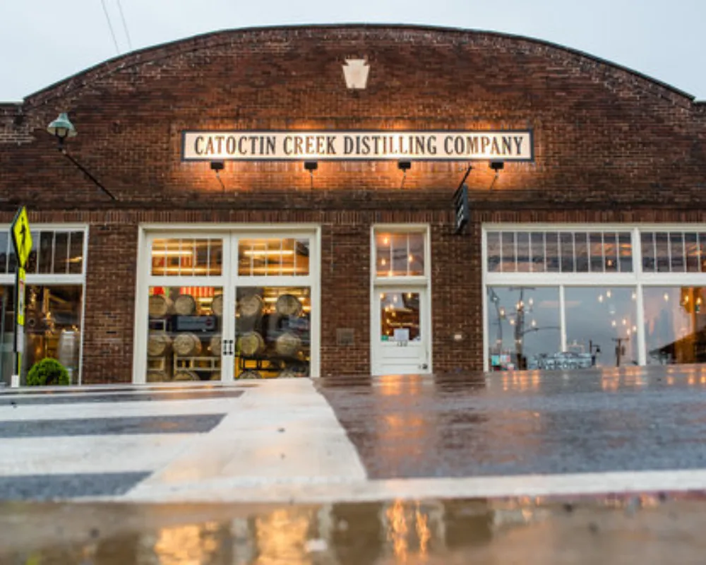 Exterior of Catoctin Creek Distilling Company building.