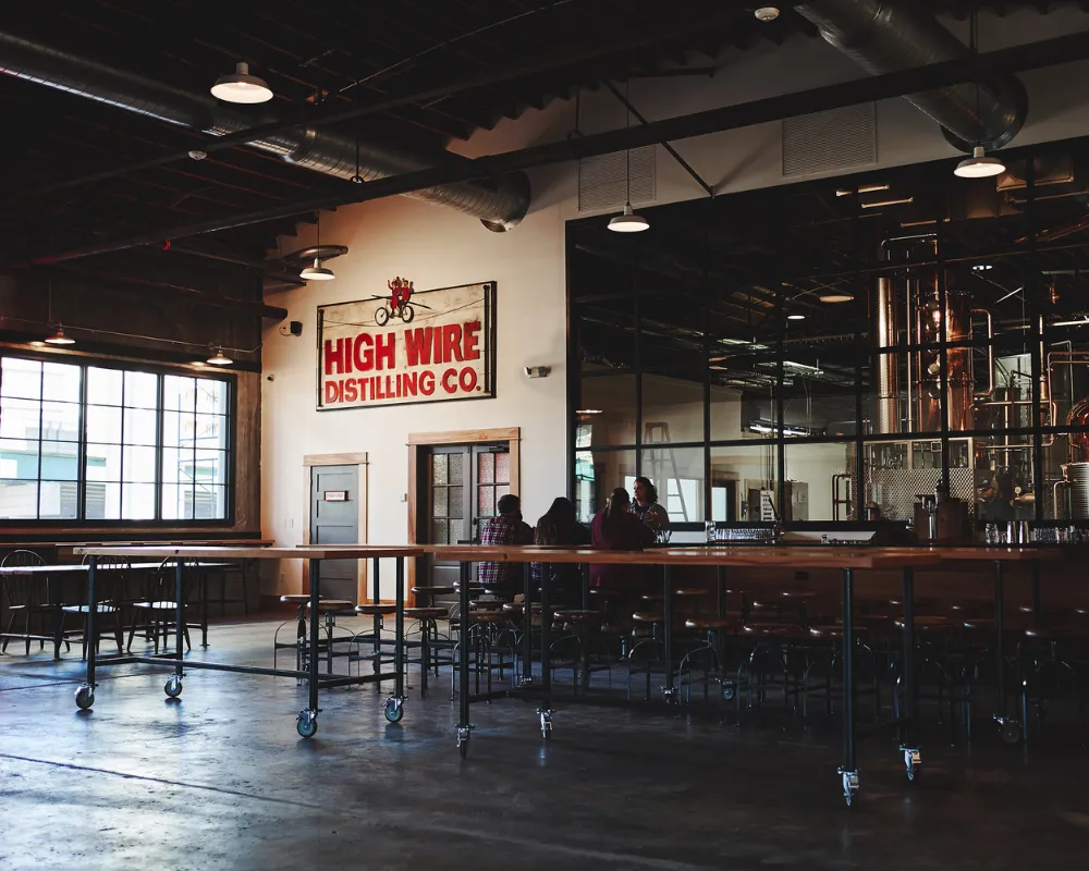 Interior of High Wire Distilling Co.