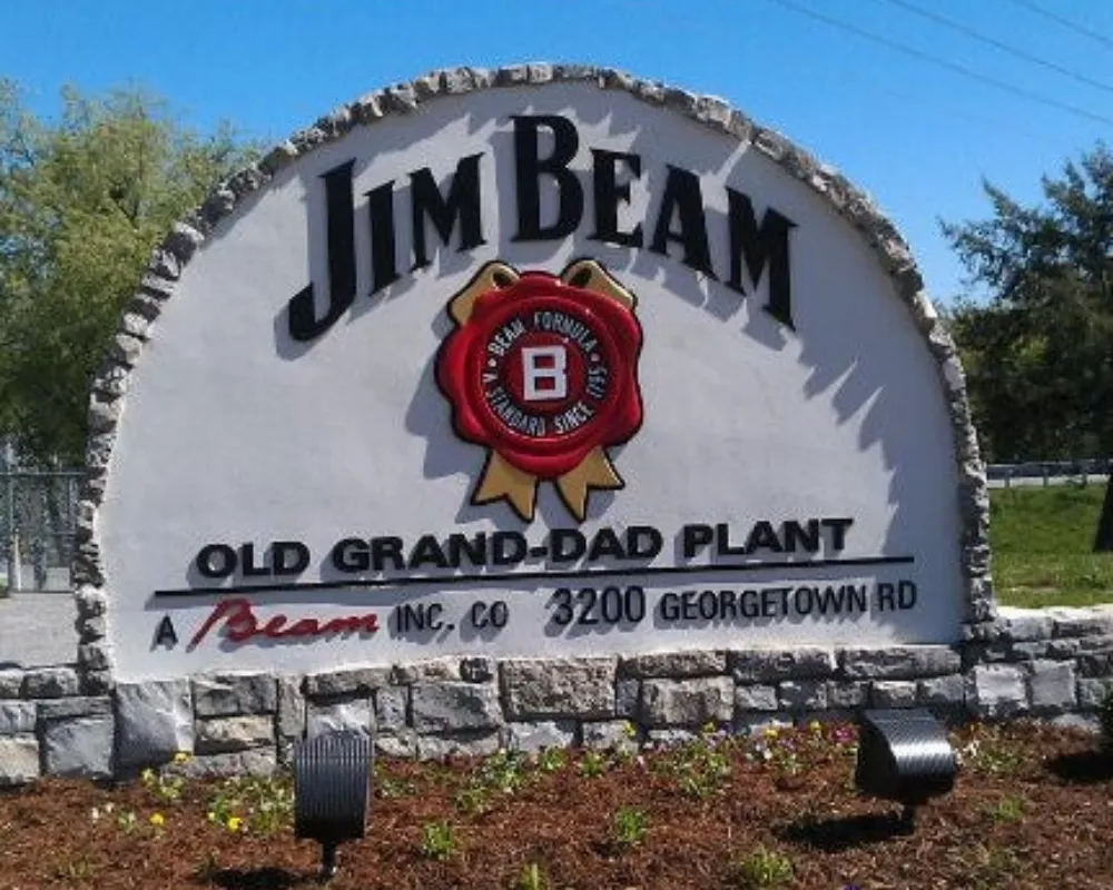 Jim Beam distillery sign at Old Grand-Dad Plant.