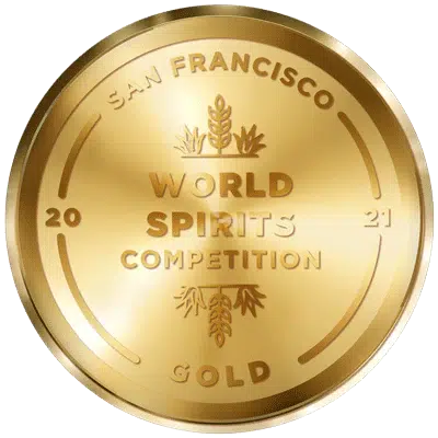 Gold medal from the 2021 San Francisco World Spirits Competition.