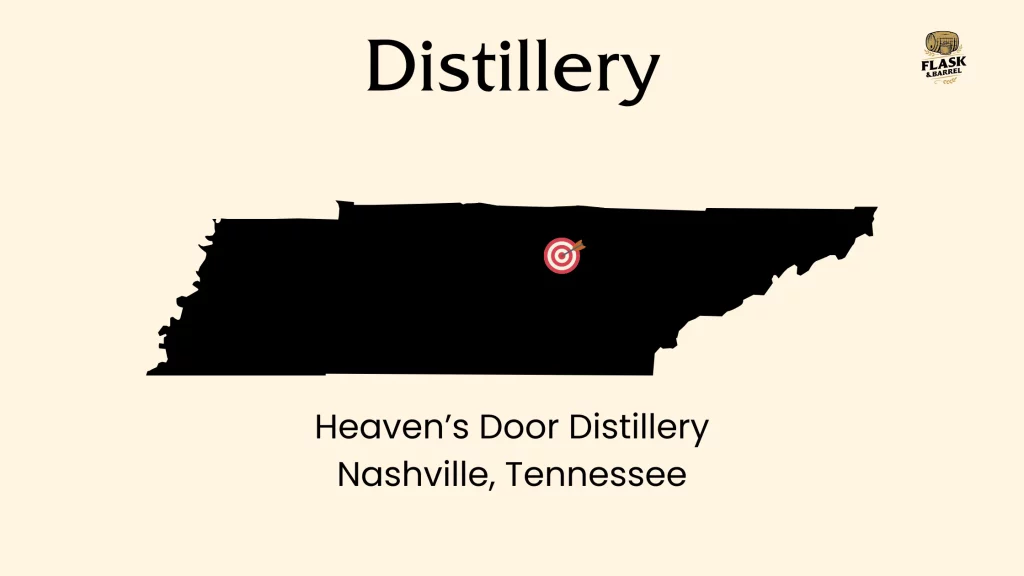Heaven's Door Distillery graphic, Nashville, Tennessee.